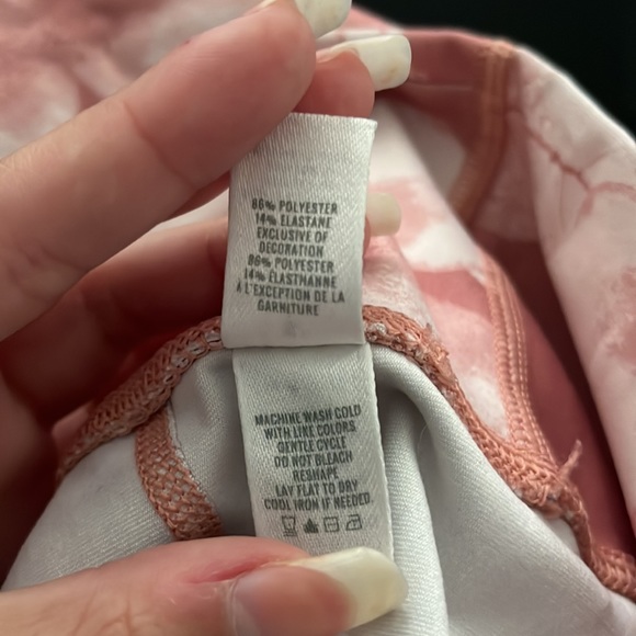 Aerie Leggings with Hidden Pocket, Size Small, Colors White and Dusty Rose - Picture 5 of 6